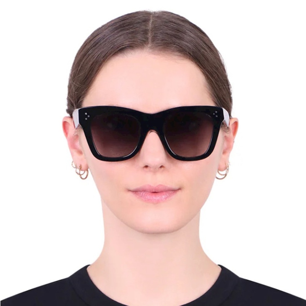 Celine CL4004in 01D Polarized Oversized Black Sunglasses
